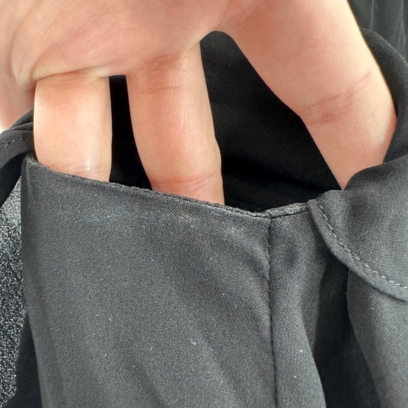 Artelier Nicole Miller Black Cold Shoulder Silk Blouse - Picture 4 of 12